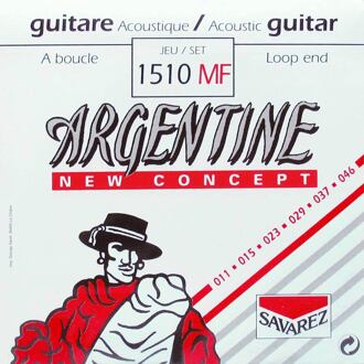 Argentine 1510-MF snarenset akoestisch snarenset akoestisch, silverplated steel core, 011-046, standard XL tension, loop end