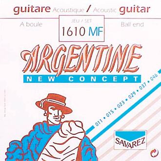 Argentine 1610-MF snarenset akoestisch snarenset akoestisch, silverplated steel core, 011-046, standard XL tension, ball end