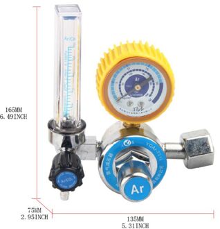 Argon CO2 Druk Reducer G5/8  "0-25Mpa Tig Flow Meter Lassen Regulator Gauge R9JF