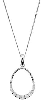 'Aria' Dames 925 Sterling Zilveren Set: Ketting-Hanger + Oorbellen - Zilver SET-7494