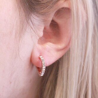 Ariane Oorbellen - Roségoud en Kristal - One Size