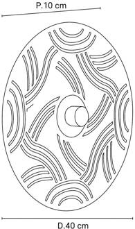 Ariane wandlamp, Ø 40 cm zwart