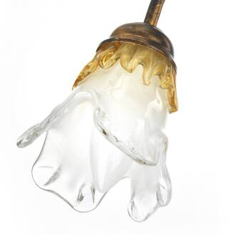 Arianna wandlamp, bronskleurig, 2-lamps, ijzer, glas brons, opaal