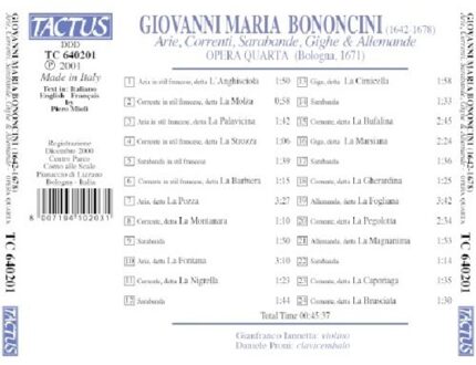 Arie, Correnti, Sarabande