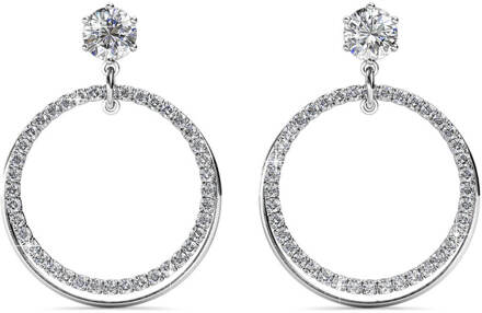 Ariel oorbellen - zilver en kristal - One Size