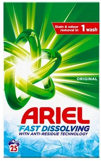 Ariel Wasmiddel Ariel Original Powder 25 Washes 1375 g