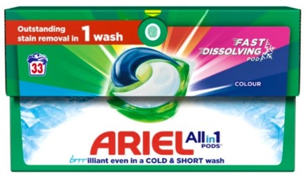 Ariel Wasmiddel Ariel Pods 3-in-1 Color 33 st