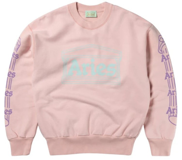 Aries Column Sweatshirt Aries , Pink , Dames