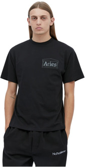 Aries Katoenen Logo Print T-shirt Aries , Black , Dames - S