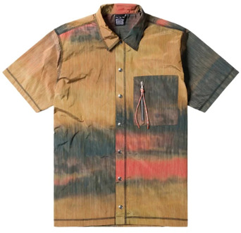Aries Space-Dye Unisex Shirt met Vintage Stiksels Aries , Multicolor , Heren - L,M,S