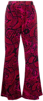 Aries Wide Trousers Aries , Pink , Dames - S