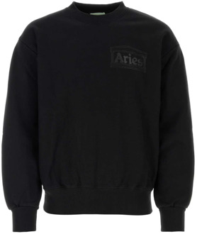 Aries Zwarte katoenen sweatshirt Aries , Black , Heren - Xl,L,M,S