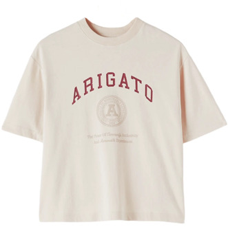 Arigato Universiteit T-shirt Axel Arigato , Beige , Dames - M