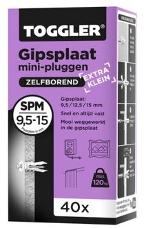 Aris & Monas Gipsplaatplug 9.5-15mm mini set van 40 pluggen