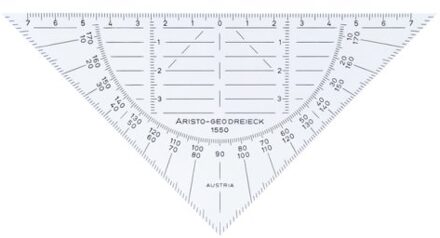 Aristo Geodriehoek Aristo 1550 160mm flexibel transparant