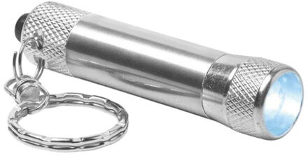 Arizo sleutelhanger met aluminium zaklamp - maat One size Zilver