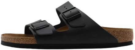 Arizona Zwart Leer Narrow-fit Slippers - maat 42