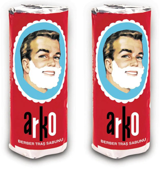 ARKO Shaving Soap 75g-2 PCs TRACKING-Stick Barbers Choice for Traditional Shaving BEST