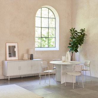 Arlo houten dressoir grijs/beige - 160 x 45 cm