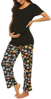 ARLONEET Women Maternity Short Sleeve Nursing Baby T-shirt Tops+Pants Pajamas Set Suit pijama maternity nursing pajamas 2020