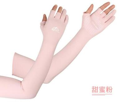 Arm Mouwen Fiets Mouwen Uv-bescherming Running Fietsen Mouw Zonnebrandcrème Arm Warmer Zon Professionele Quick Dry Mtb Arm Cover Manchet roze M