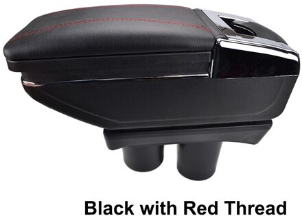 Arm Rest Organizer Armsteun Kussen Opbergdoos Draaibaar Voor Peugeot 301 C-Elysee Accessoires Onderdelen Lade Center Inhoud rood draad