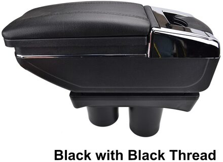 Arm Rest Organizer Armsteun Kussen Opbergdoos Draaibaar Voor Peugeot 301 C-Elysee Accessoires Onderdelen Lade Center Inhoud zwart draad