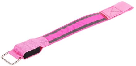 Arm Warmer Riem Fiets Led Armband Led Veiligheid Sport Reflecterende Riem Snap Wrap Arm Band Armband Roze