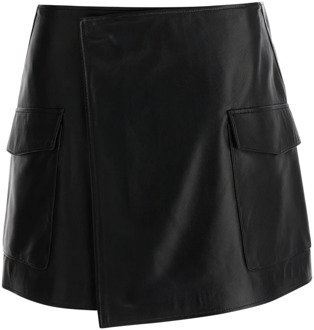 Arma Leather Skirts Arma , Black , Dames - M,S,Xs