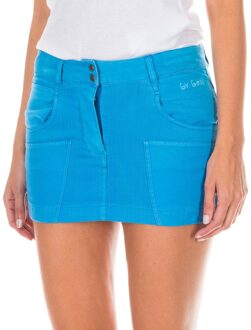 Armand Basi Dames Mini Denim Rok met drukknoopsluiting en rits ATM0010 Blauw - EU 40 / UK 12