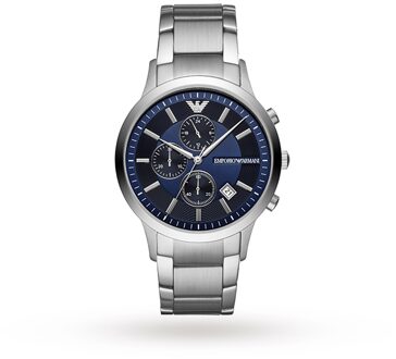 Armani AR11164 heren chronograaf horloge - maat Blauw/marineblauw