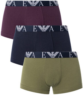 Armani boxershorts trunk 3-pack Groen - M