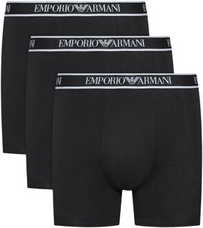 Armani Core Logoband Brief Boxershorts Heren (3-pack) zwart - wit - M