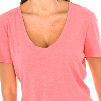 Armani Dames-T-shirt met korte mouwen en V-hals 3Y5T45-5JZMZ Roze - EU 44 / UK 16