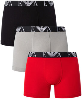 Armani Emporio Armani boxershort 3-pack rood-grijs-zwart Multi - XL
