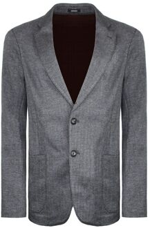 Armani Emporio Armani Exclusief Heren Grijs Bedrukte Blazer - maat Donkergrijs
