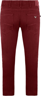 Armani Emporio Armani J06 Slim Fit Lage Taille Heren Broek Rood - 29 (Taille)