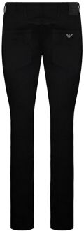 Armani Emporio Armani J08 Slim Fit Lage Taille Strakke Pijpen Heren Jeans Zwart