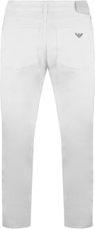 Armani Emporio Armani J18 Slim Fit Hoge Taille Dames Jeans Wit