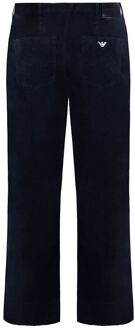Armani Emporio Armani J33 Regular Fit Wijde Pijp Dames Broek Navy