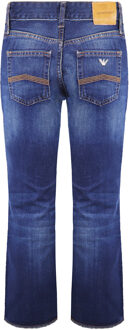 Armani Emporio Armani J34 Regular Fit Wijde Benen Dames Jeans - maat Blauw