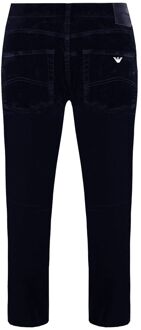 Armani Emporio Armani J85 Regular Fit Velvet Dames Broek Blauw - 28 (Taille)