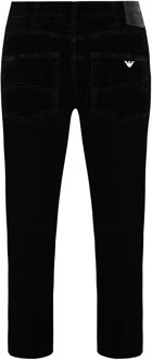 Armani Emporio Armani J85 Regular Fit Womens Fluwelen Broek Zwart