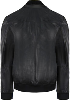 Armani Emporio Armani leer heren zwart bomberjack - maat S