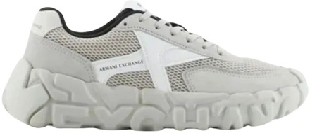 Armani Exchange 3D Logo Sneakers - Grijs Armani Exchange , Gray , Heren - 42 Eu,43 Eu,42 1/2 Eu,43 1/2 EU