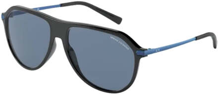 Armani Exchange blauwe lens zwarte zonnebril