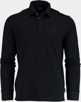 Armani Exchange Blauwe Polo met Lange Mouwen voor Heren Armani Exchange , Blue , Heren - 2Xl,Xl,S