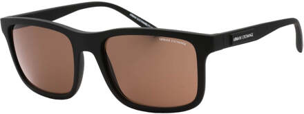 Armani Exchange bruine lens zwarte zonnebril - maat