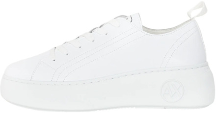 Armani Exchange Chunky Action Leren Sneakers Armani Exchange , White , Dames - 36 Eu,37 Eu,39 Eu,38 Eu,40 Eu,41 EU