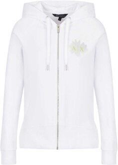 Armani Exchange Dames/Dames Full Zip Hoodie (Wit) - maat